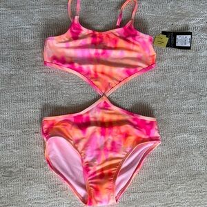 Art Class Pink and Orange Swimsuit